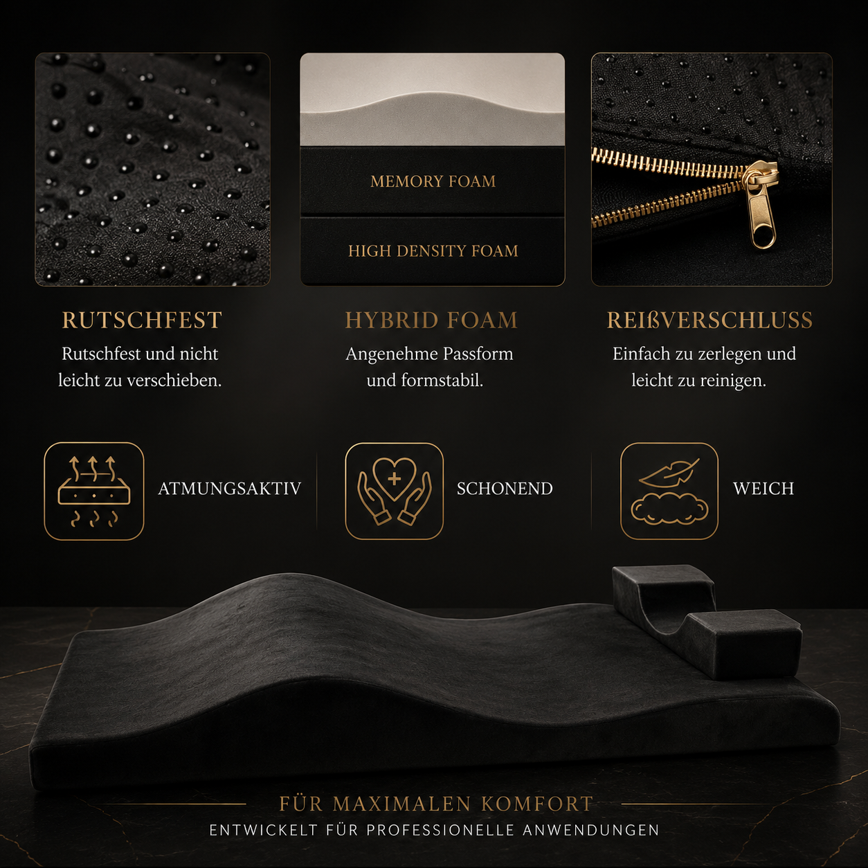 Memory Foam Wave Matratze für Beautyliegen